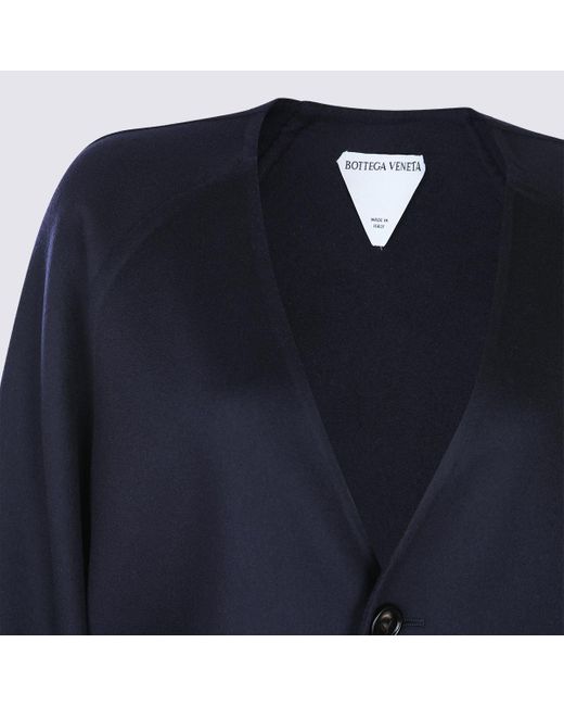 Bottega Veneta Blue V-Neck Buttoned Cardigan