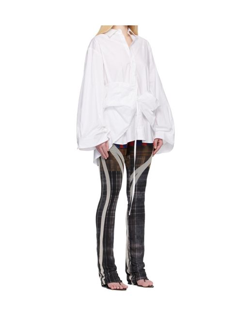 OTTOLINGER White Liberated Double Long-Sleeve Mini Dress