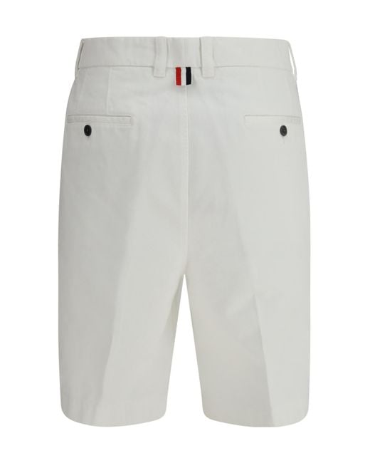 Thom Browne Gray Buttoned Chino Shorts for men
