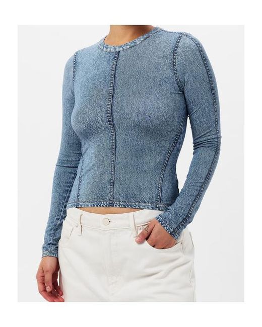 Rag & Bone Blue Long-Sleeve T-Shirt