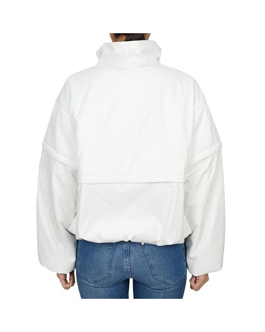 Max Mara White Long-Sleeved Cotton-Padded Jacket