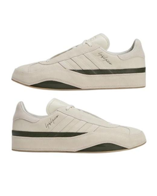 Y-3 White Gazelle Lace-Up Sneakers for men