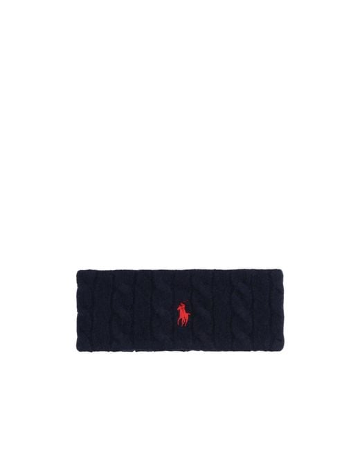 Polo Ralph Lauren Blue Cable-Knit Headband