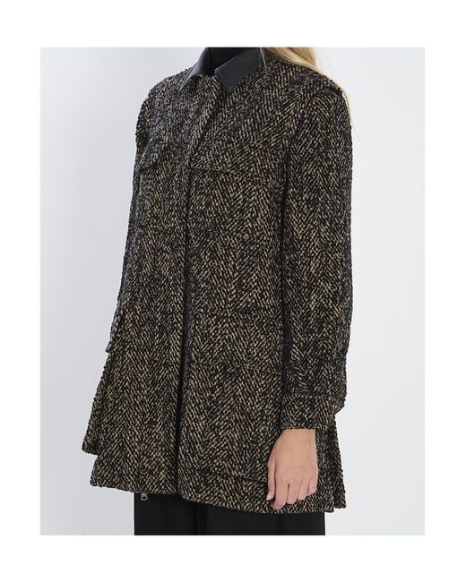 Max Mara Gray Angio Long-Sleeved Jacket