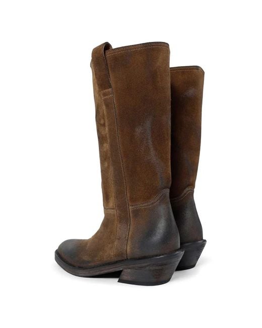 Ann Demeulemeester Brown Laxit Suede Boots