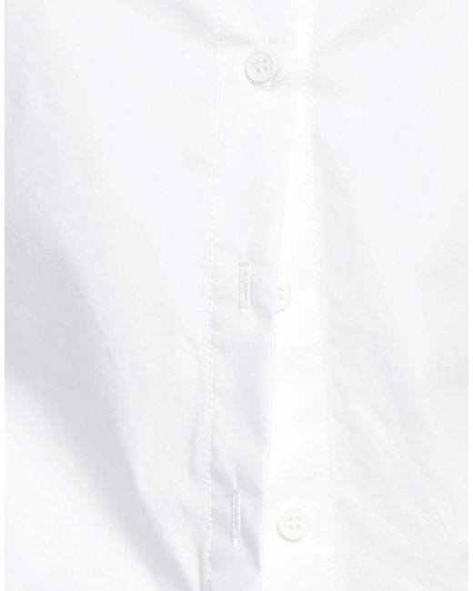 Jacquemus White Solid-Color Long-Sleeve Boat-Neck Shirt
