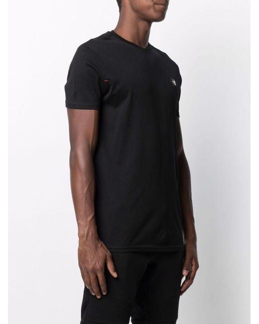 Philipp Plein Black Logo Crew-Neck T-Shirt for men