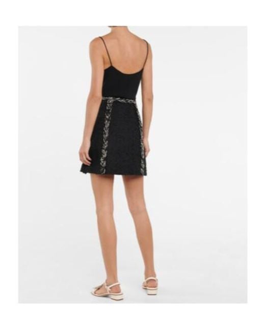Giambattista Valli Black Tweed Miniskirt