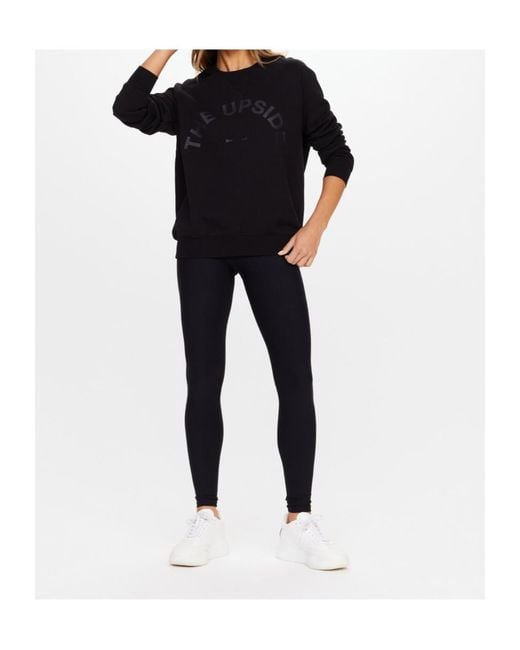The Upside Black Logo Crew Neck Sweater