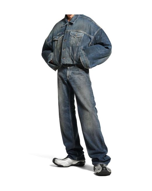 Balenciaga Blue Fitted Low-Waisted Jeans