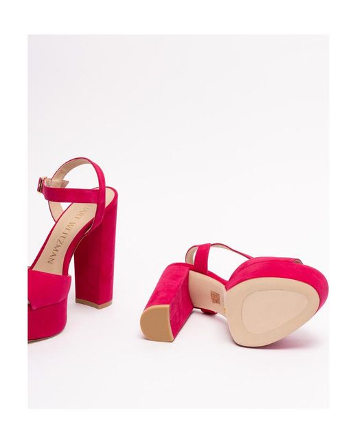 Stuart Weitzman Pink Ryder Platform Sandals