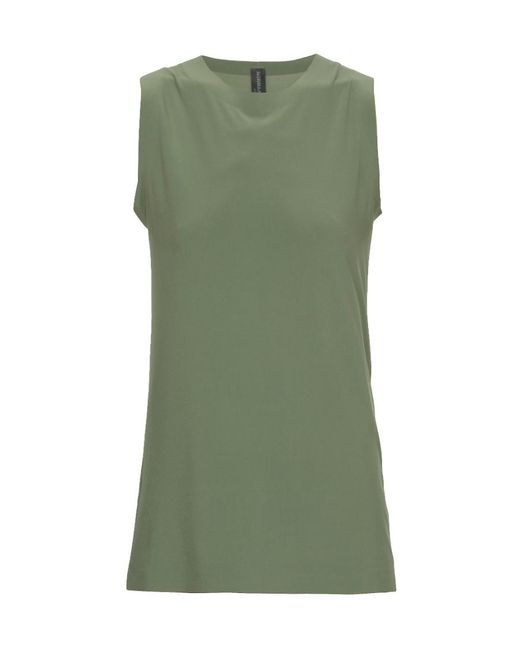 Norma Kamali Green Sleeveless Crewneck Top