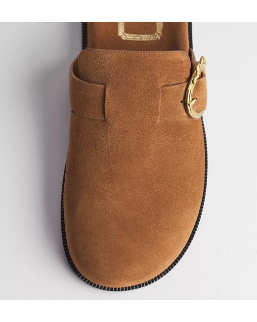 Dior Brown Medallion Mules