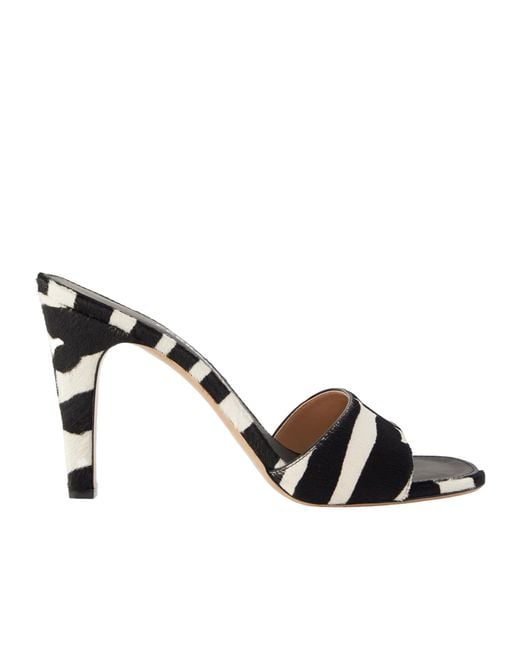 Ferragamo Multicolor Tatiana Zebra Print High-Heeled Sandals