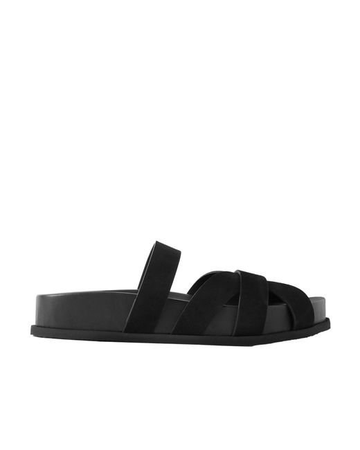 Neous Black Ibor Round Head Slippers