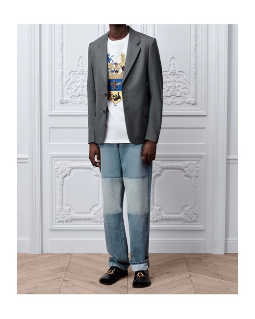 Dior Gray Jacket With Embroidery for men