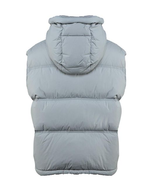 AMI Blue Padded Hooded Vest for men