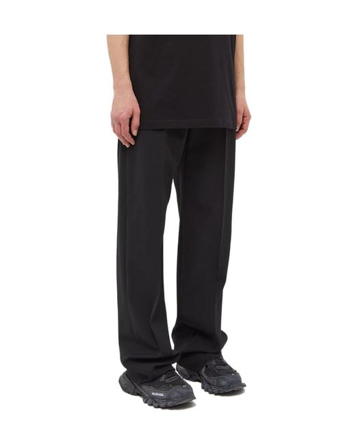 Balenciaga Black Straight-Leg Tailored Trousers for men