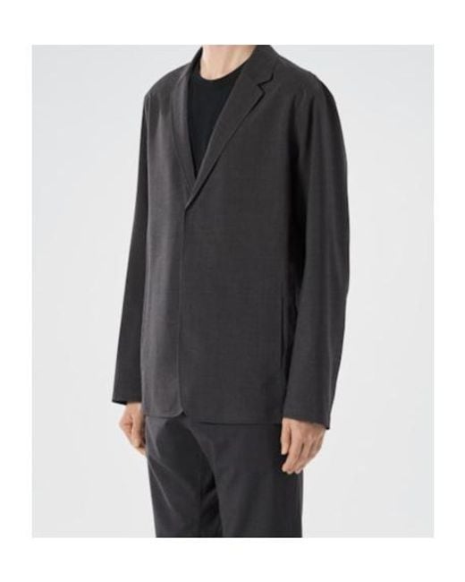 Veilance Gray Convex Wool Blazer for men