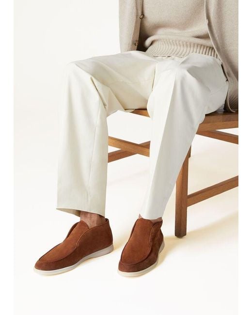 Loro Piana Brown Open Walk Round-Headed Boots for men