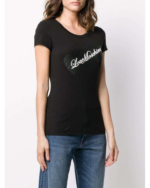 Moschino Black Love Printed T-Shirt