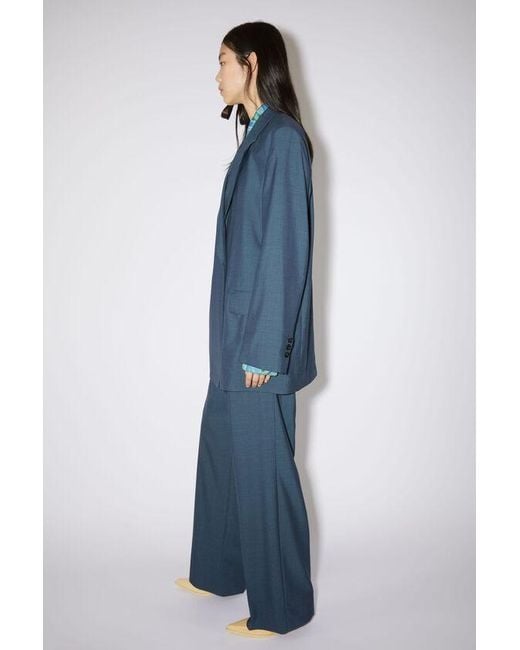 Acne Blue Double-Breasted Tailored Jacket