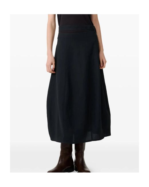 Studio Nicholson Black Belted Wrap Skirt