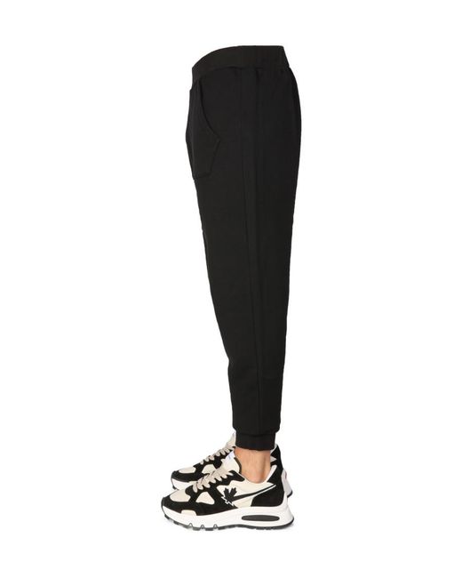 DSquared² Black Elasticated Track Pants for men