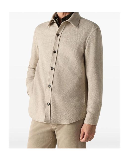 Zegna Natural Long-Sleeved Shirt for men