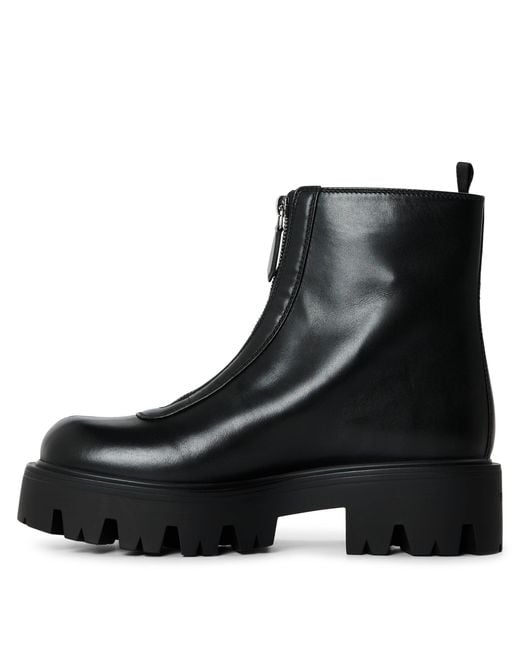 Prada Black Solid Color Ankle Boots