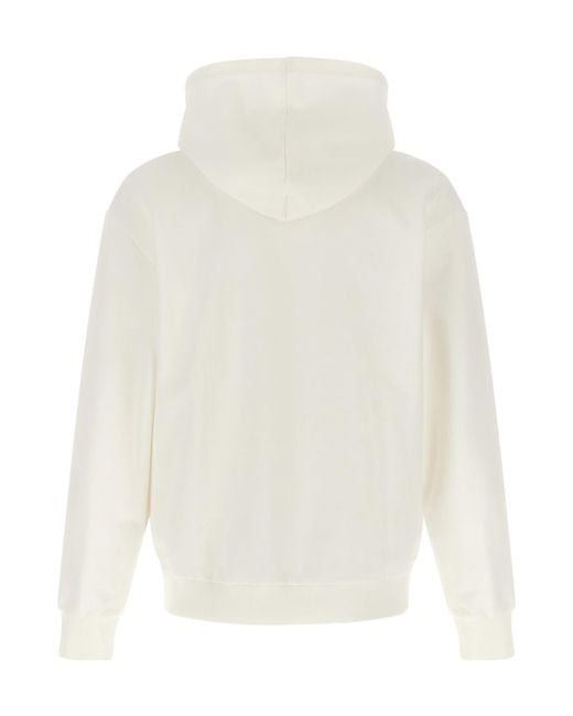 Lacoste White Drawstring Hoodie for men