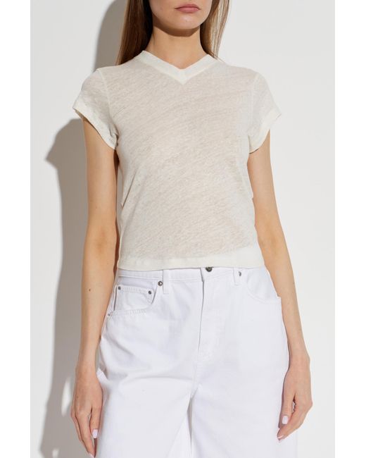 IRO White V-Neck Top
