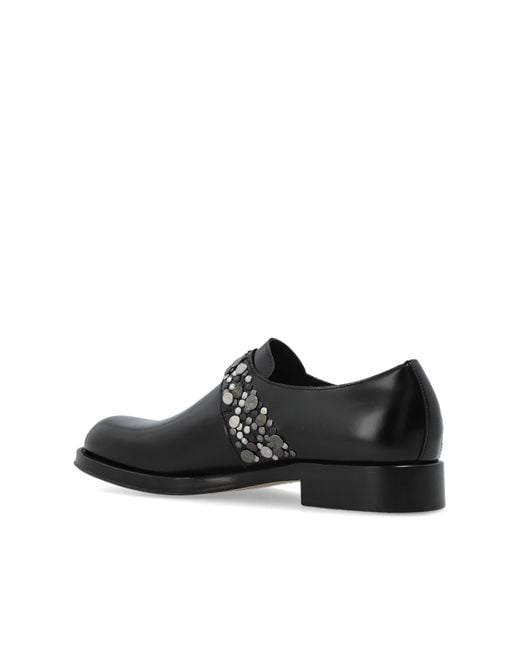 Dries Van Noten Black Stud Embellished Loafers for men