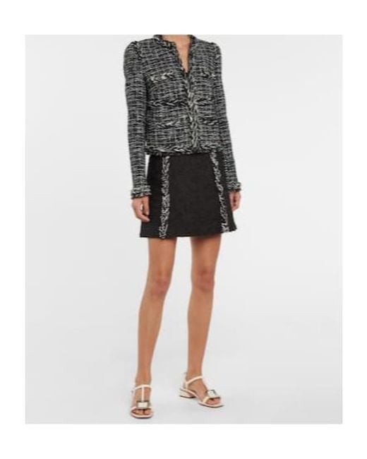Giambattista Valli Black Tweed Miniskirt