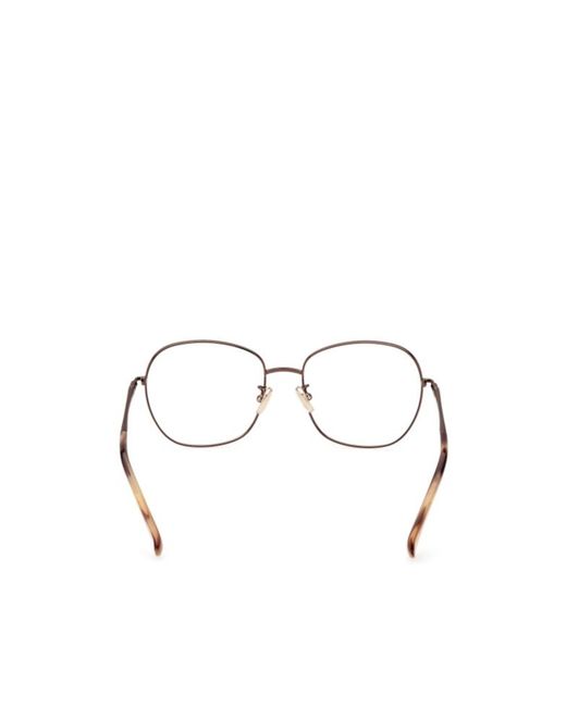 Max Mara White Irregular Frame Glasses