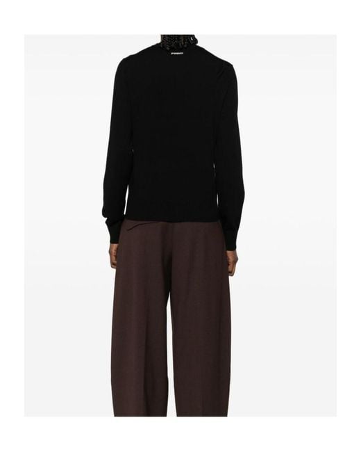 Pinko Black Lourdes Crew-Neck Sweater