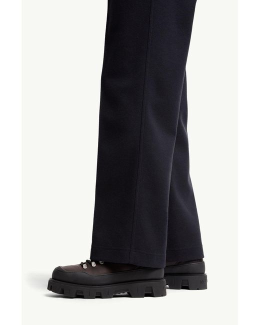 Moncler Blue Embossed Logo Sweatpants for men