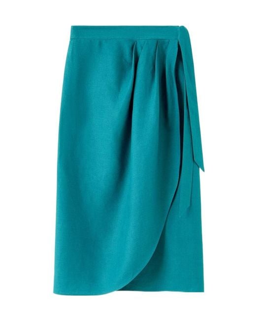 Loro Piana Blue Shelby Skirt