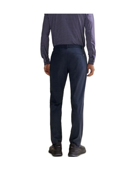 Boss Blue Straightleg Trousers for men