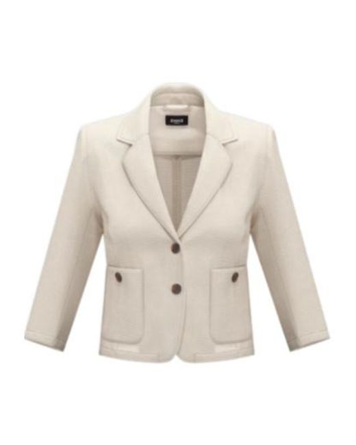 Marella White Short Linen Blazer