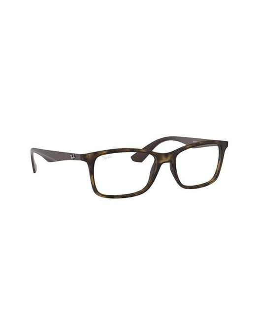 Ray-Ban White Rectangular Frame Glasses for men