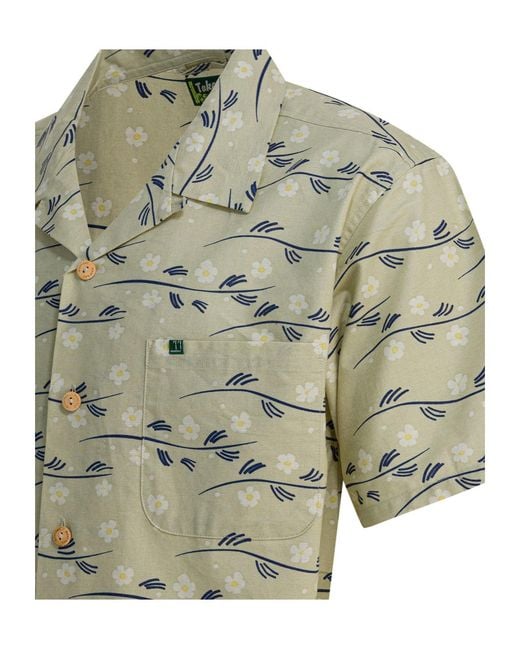 Montbell Green Printed Shirt for men