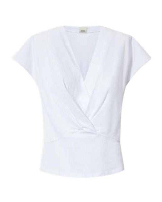 Isabel Marant White Étoile Nadrine Draped T-Shirt