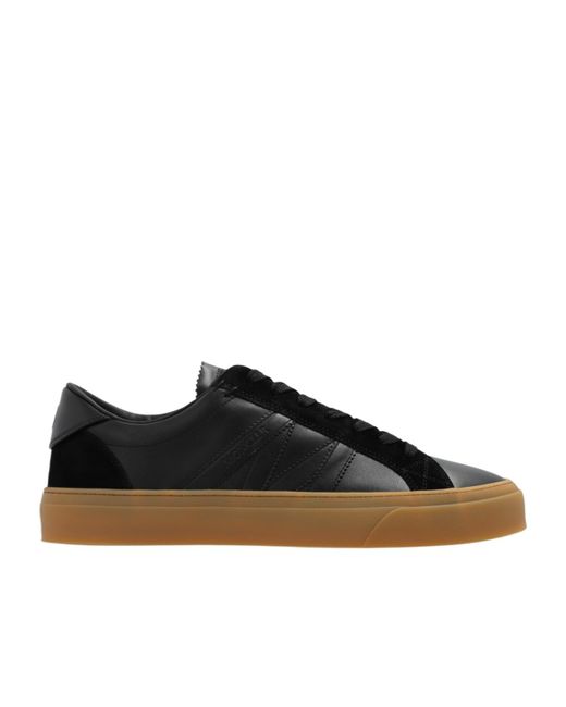 Moncler Black Monaco 2 Round Toe Sneakers for men