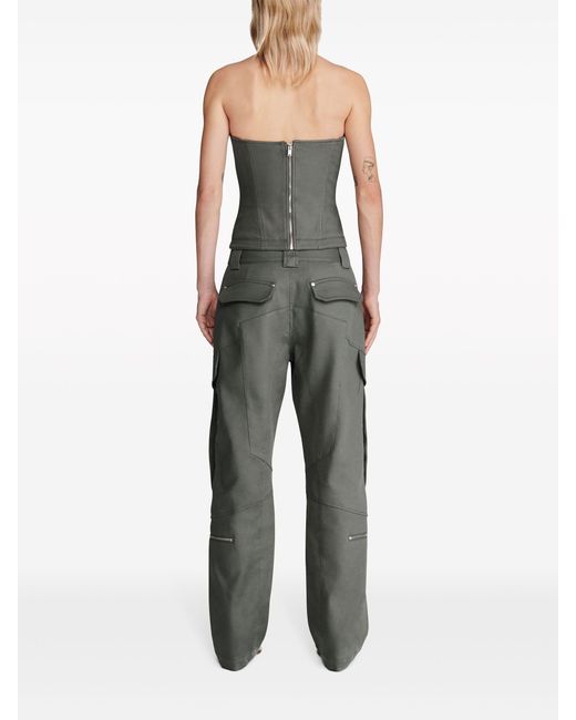 Dion Lee Gray Tactical Straight-Leg Cargo Trousers
