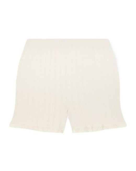 Gucci White Elastic Waist Shorts