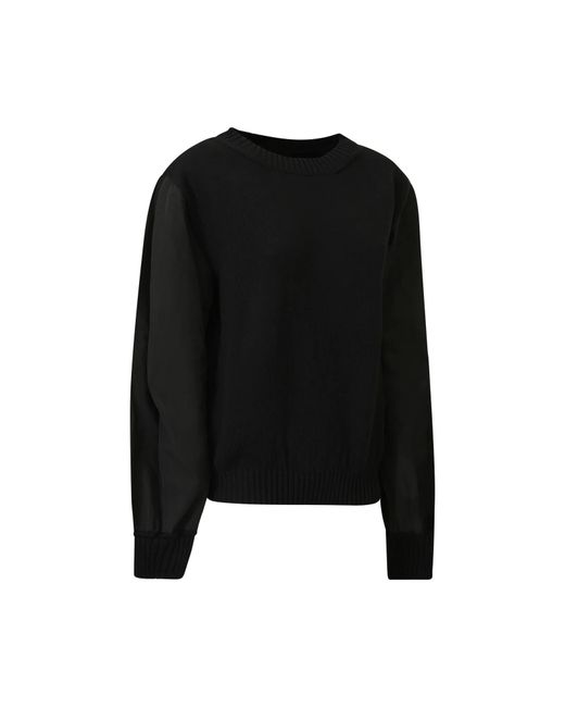 Max Mara Black Long-Sleeved Knitted Shirt