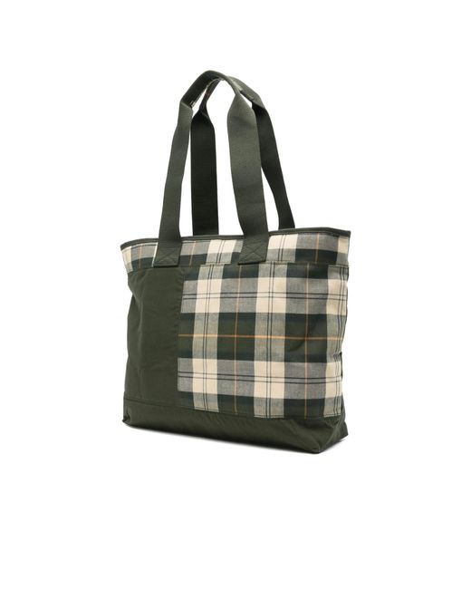 Barbour Green Mya Patchwork Tote Bag