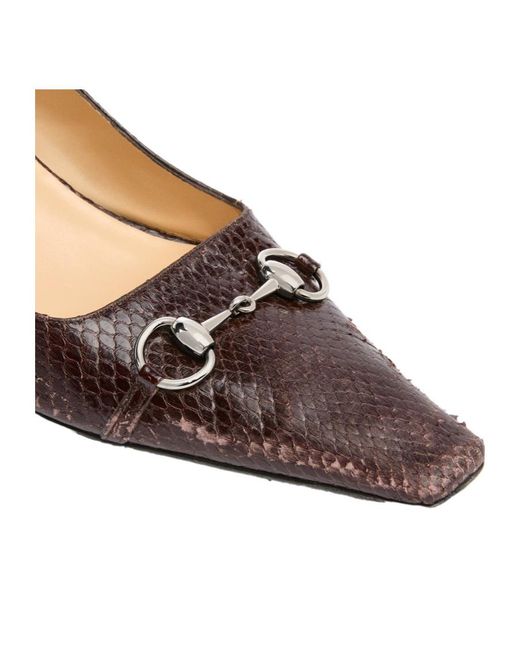 Gucci Python Print Pump Gucci Vittoria Python Pump in Brown | Lyst UK