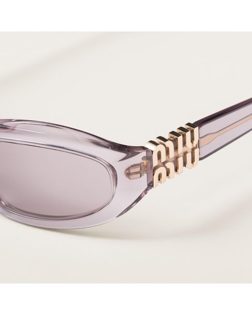 Miu Miu Pink Miu Glimpse Sunglasses